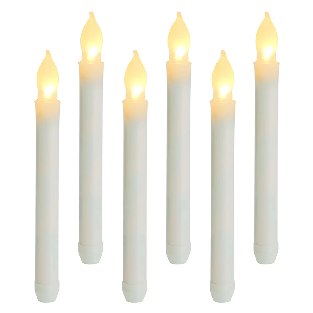 6 Pcs Taper Candles Electronic Sticks Christmas LED White Flameless Decor With batteries
6 Pcs Taper Candles Electronic Sticks Christmas LED White Flameless Decor With batteries