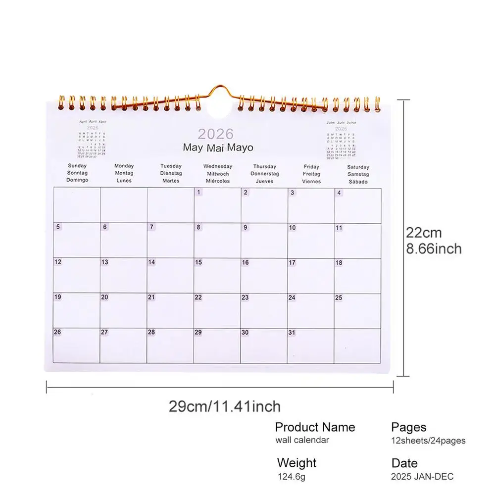 Настенный многоязычный календарь 2026 Calendar
Настенный многоязычный календарь 2026 Calendar