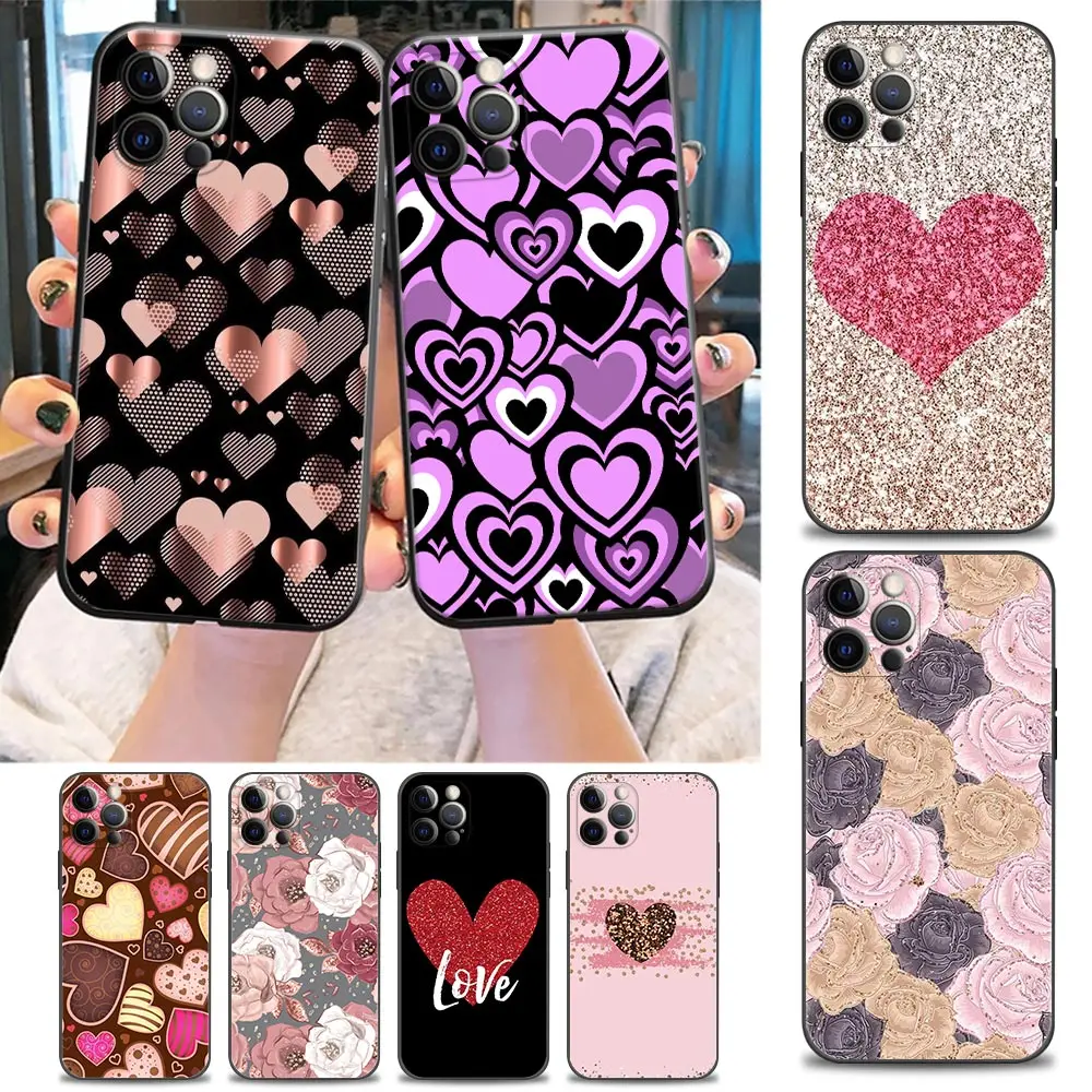 Flower Heart Love Phone Case for iPhone 11 12 13 Pro Max 7 8 SE XR XS Max 5 5s 6 6s Plus Black Soft Case Cover
Flower Heart Love Phone Case for iPhone 11 12 13 Pro Max 7 8 SE XR XS Max 5 5s 6 6s Plus Black Soft Case Cover