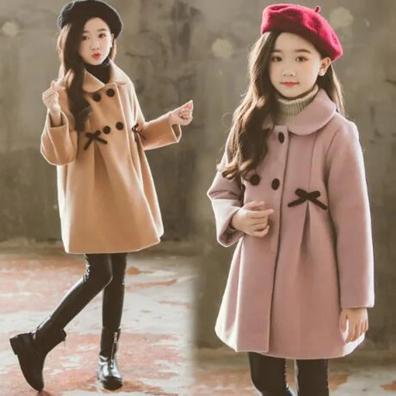 Kids Autumn Winter Jacket for Girls Clothes Fashion Bow Lapel Children Long Woolen Jacket Teens Girls Outerwear Coat 4-12 Years
Kids Autumn Winter Jacket for Girls Clothes Fashion Bow Lapel Children Long Woolen Jacket Teens Girls Outerwear Coat 4-12 Years