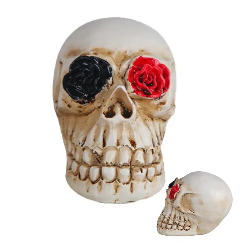 

Led Halloween Skull Decor LED Glowing Skull Ornaments Realistic Ghost Skull Light Skeleton Ornaments For Bar Haunted House
