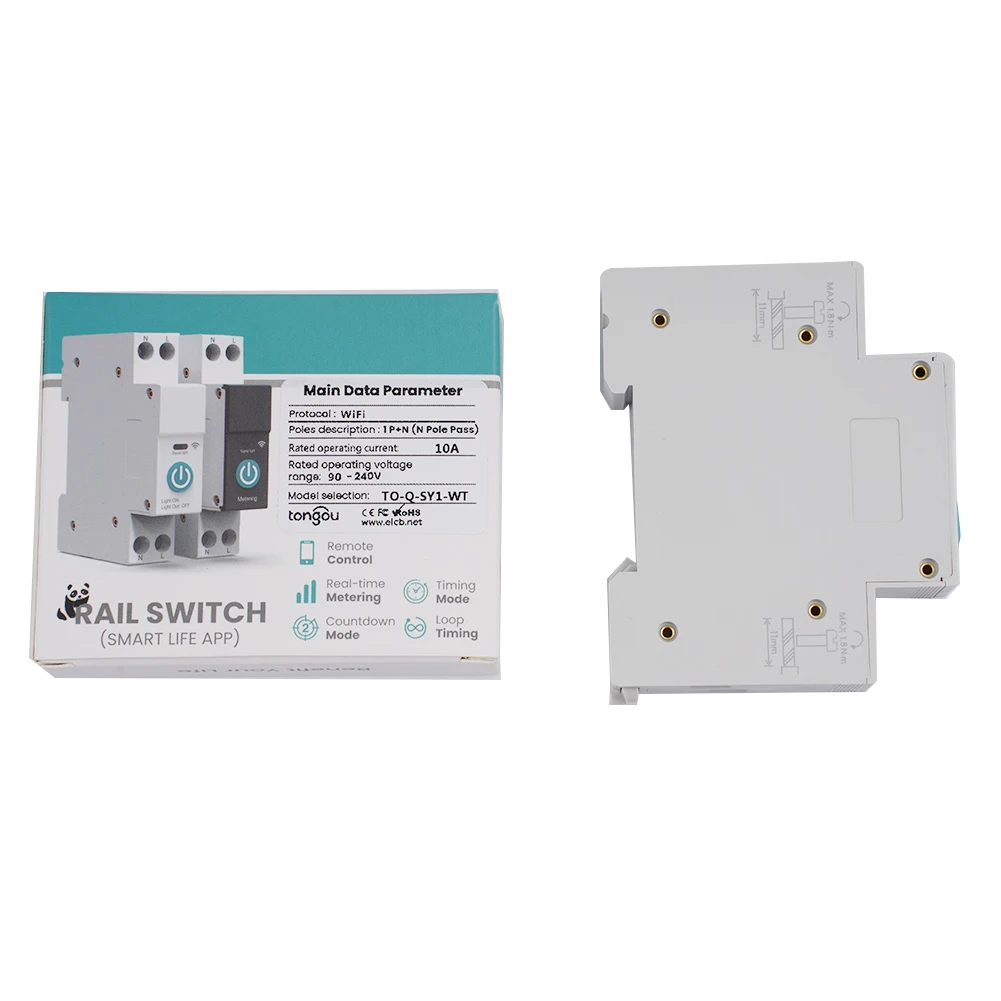 Control Switch Circuit Breaker 1P+N 90V-240V Manual Remote Control Smart Protection WiFi 2.4GHz Home Equipment
Control Switch Circuit Breaker 1P+N 90V-240V Manual Remote Control Smart Protection WiFi 2.4GHz Home Equipment