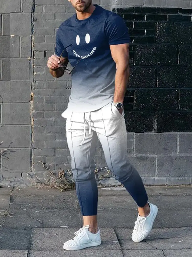 Men's Trousers Tracksuit 2 Piece Sets 3D Printed Summer Funny Monkey Smiley Short Sleeve T Shirt+Long Pants Street Men Clothing
Men's Trousers Tracksuit 2 Piece Sets 3D Printed Summer Funny Monkey Smiley Short Sleeve T Shirt+Long Pants Street Men Clothing