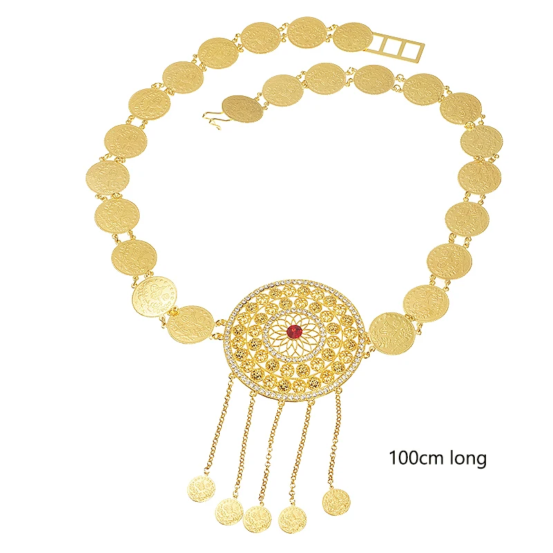 Big Round Shape Rhinestone Women Belts Gold Plating Tassels Coin Body Jewelry Kurd Turkish Wedding Bridal Chain Belts
Big Round Shape Rhinestone Women Belts Gold Plating Tassels Coin Body Jewelry Kurd Turkish Wedding Bridal Chain Belts