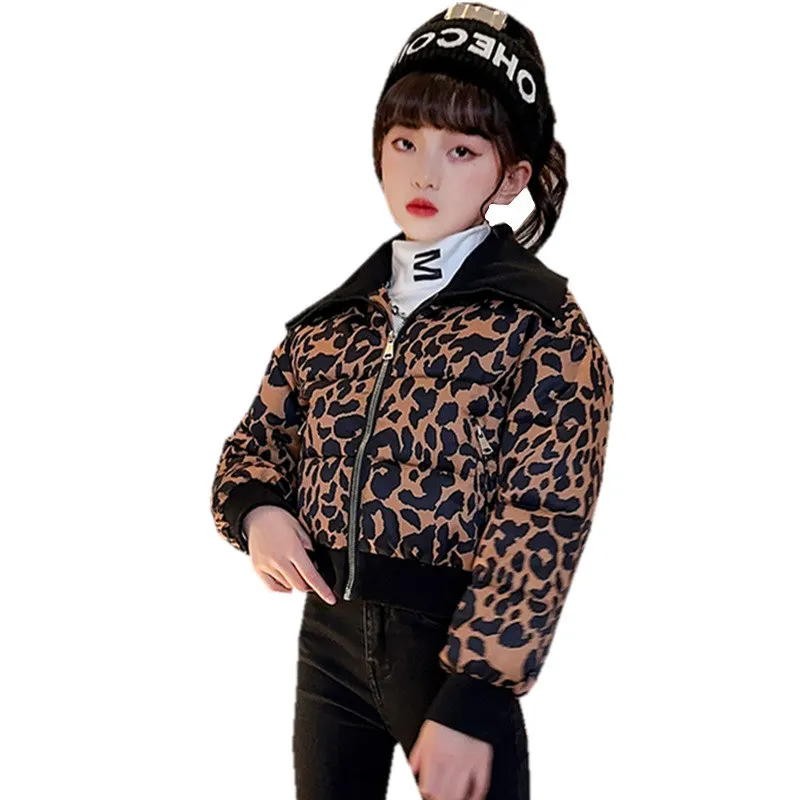 Children Short Style Cotton Clothes for Girls Fashion Cool Leopard Print Streetwear Jackets Warm Quilted Winter Coat 4-14 Years
Children Short Style Cotton Clothes for Girls Fashion Cool Leopard Print Streetwear Jackets Warm Quilted Winter Coat 4-14 Years