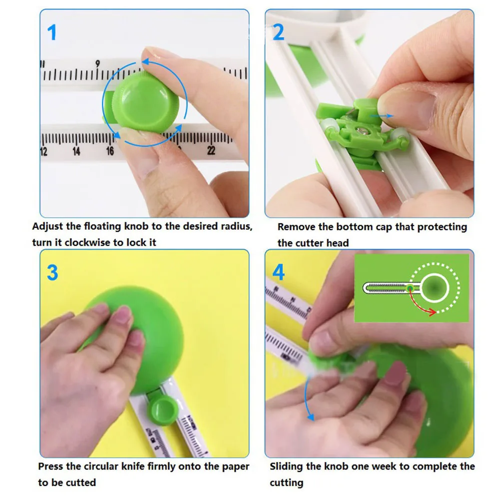 Round Cutting Knife Patchwork Compass Circle Cutter Scrapbooking Cutters For DIY Paper-cutting Cards Cutters DIY Tool Accessorie
Round Cutting Knife Patchwork Compass Circle Cutter Scrapbooking Cutters For DIY Paper-cutting Cards Cutters DIY Tool Accessorie