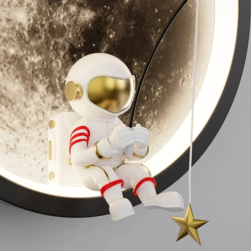 Kids Bedroom Sleeping Night Lights Corridor Hallway Home Decoration Sconce Cartoon Spaceman Astronaut Moon Round Led Wall Lamp
Kids Bedroom Sleeping Night Lights Corridor Hallway Home Decoration Sconce Cartoon Spaceman Astronaut Moon Round Led Wall Lamp