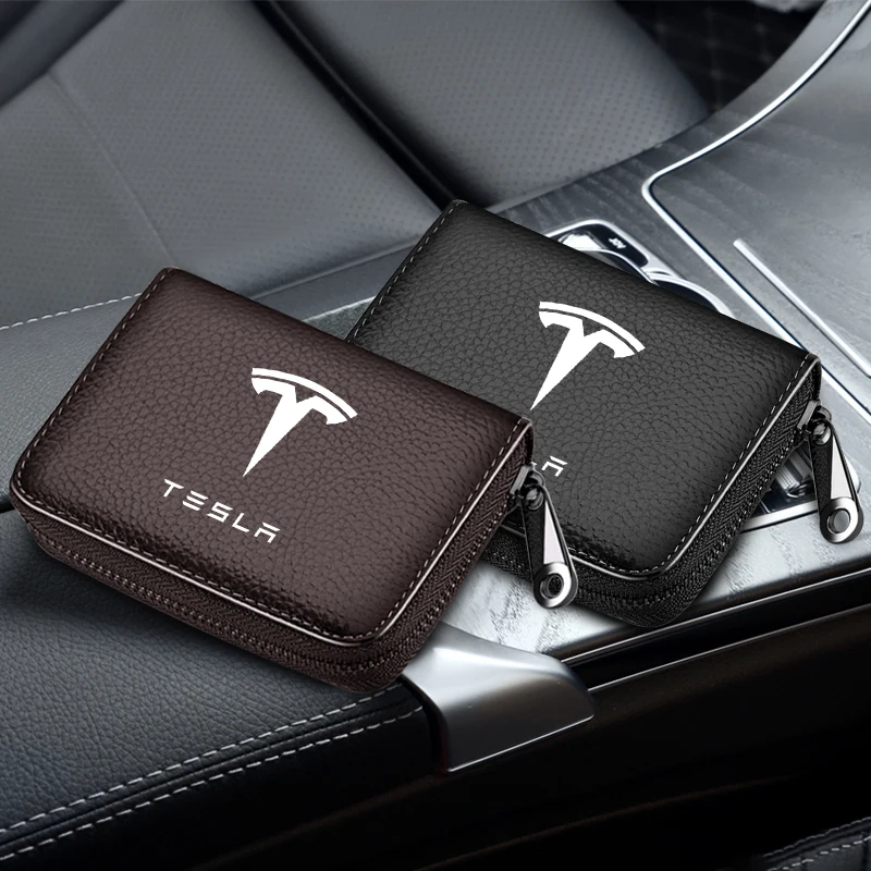 Genuine Leather Wallet Driver License Business Card Holder Bag For Tesla Model 3 S X Y Style Roadster Invader Coil Mod WYE K80 
Genuine Leather Wallet Driver License Business Card Holder Bag For Tesla Model 3 S X Y Style Roadster Invader Coil Mod WYE K80