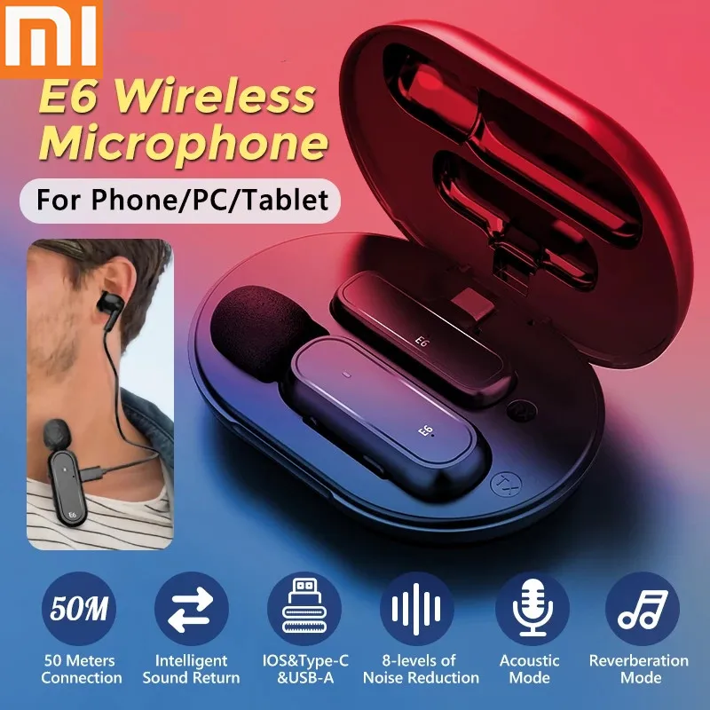 XIAOMI Wireless Lavalier Microphone Professional Bluetooth Mic For Android iPhone IOS Phone TikTok Youtube Vlog Video Recording
XIAOMI Wireless Lavalier Microphone Professional Bluetooth Mic For Android iPhone IOS Phone TikTok Youtube Vlog Video Recording