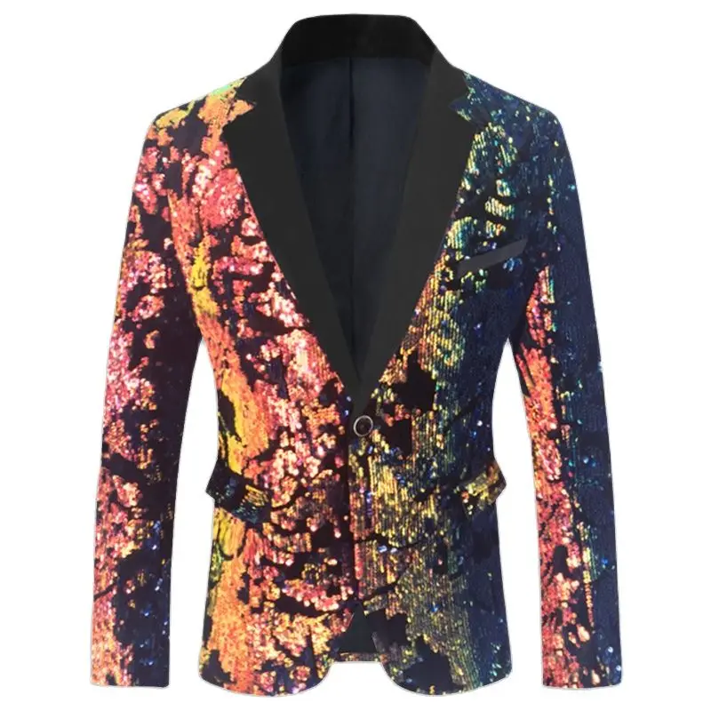 Stylish Gradient Sequin Blazers for Men 2023 Brand New Velvet Lapel One Button Suit Blazer Party Prom Slim Fit Costume Hombre
Stylish Gradient Sequin Blazers for Men 2023 Brand New Velvet Lapel One Button Suit Blazer Party Prom Slim Fit Costume Hombre
