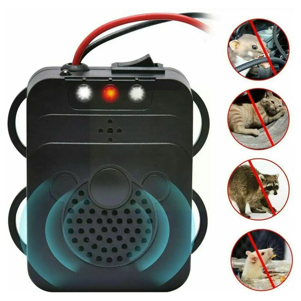 Electronic Ultrasonic Vehicle Animal Repeller Mouse Rodent Keep Cockroach Power Engine Marten Car Low Compartment Expeller R6D0
Electronic Ultrasonic Vehicle Animal Repeller Mouse Rodent Keep Cockroach Power Engine Marten Car Low Compartment Expeller R6D0