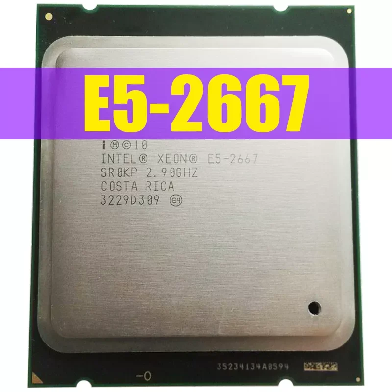 Intel Xeon Processor E5 2667 2.9GHz 6-cores 15M 8GT/s E5-2667 LGA2011 130W Server Processor SR0KP CPU Original 
Intel Xeon Processor E5 2667 2.9GHz 6-cores 15M 8GT/s E5-2667 LGA2011 130W Server Processor SR0KP CPU Original
