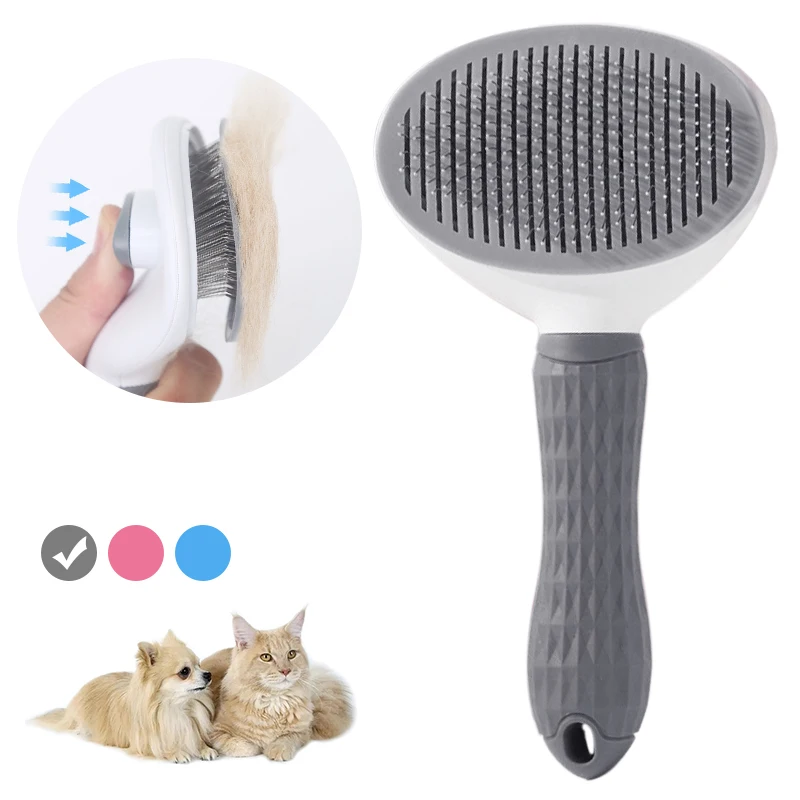 

Comb Pet Pet Hair Stainless Steel Floating Accessories Self Cleaning Dematting Comb Brush Pets Grooming Dogs Needle Comb Remove