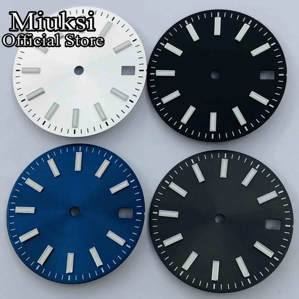 Miuksi 29mm black blue gray silver watch dial luminous fit NH35 NH36 ETA2824 2836 Miyota 8205 8215 Mingzhu DG2813 3804 movement
Miuksi 29mm black blue gray silver watch dial luminous fit NH35 NH36 ETA2824 2836 Miyota 8205 8215 Mingzhu DG2813 3804 movement
