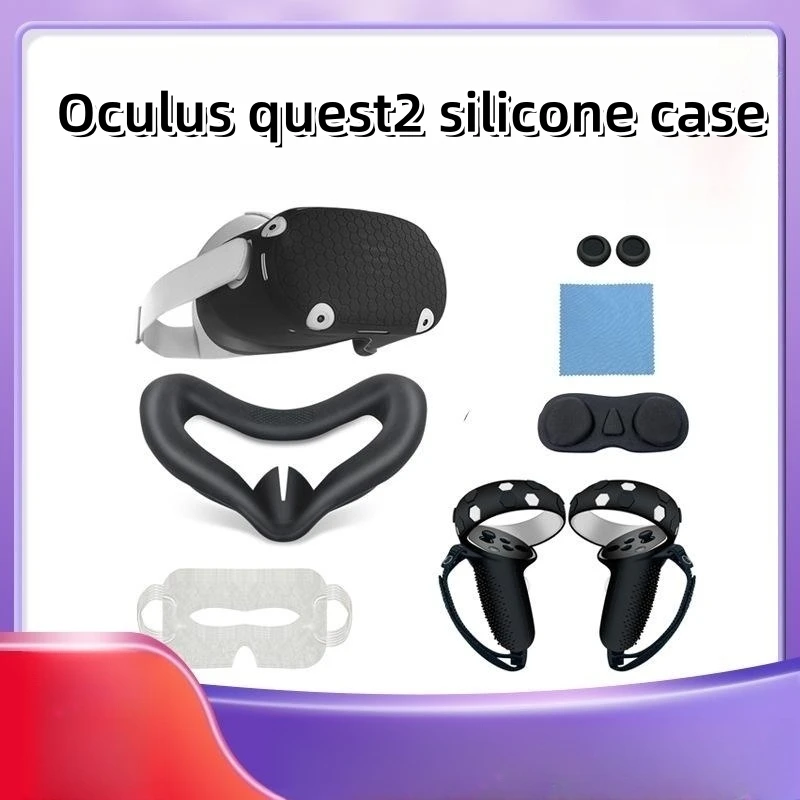 Full Cover Grip Silicone Console Protective Case for Oculus quest2 Soft Non-Slip Anti-Drop Reusable 7 Piece VR Accessories
Full Cover Grip Silicone Console Protective Case for Oculus quest2 Soft Non-Slip Anti-Drop Reusable 7 Piece VR Accessories