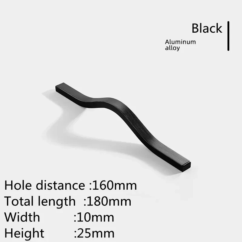 Ручка для шкафа черная алюминиевая
Ручка для шкафа черная алюминиевая