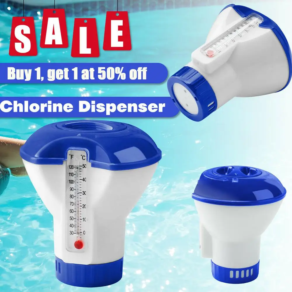 Swimming Pool Chlorine Floater 5 Inch Automatic Floating Chemical Dispenser With Thermometer For Pool Tub Dropshipping
Swimming Pool Chlorine Floater 5 Inch Automatic Floating Chemical Dispenser With Thermometer For Pool Tub Dropshipping