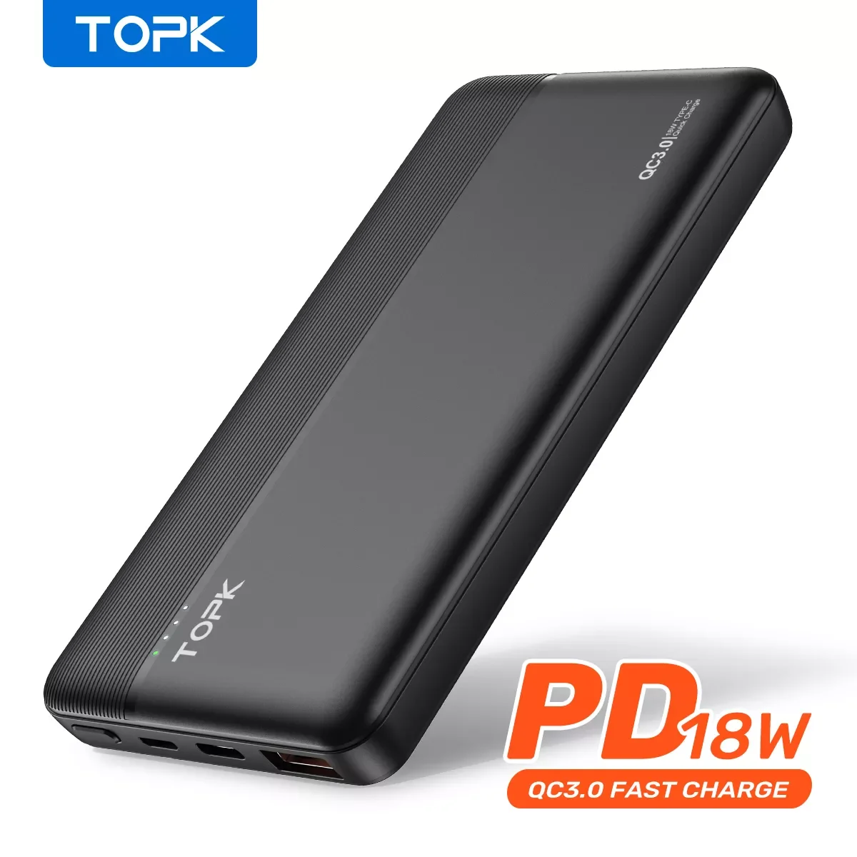 TOPK I1015P Quick Charge 3.0 10000mAh Power Bank USB Type C PD PowerBank Portable External Battery Charger for iPhone
TOPK I1015P Quick Charge 3.0 10000mAh Power Bank USB Type C PD PowerBank Portable External Battery Charger for iPhone