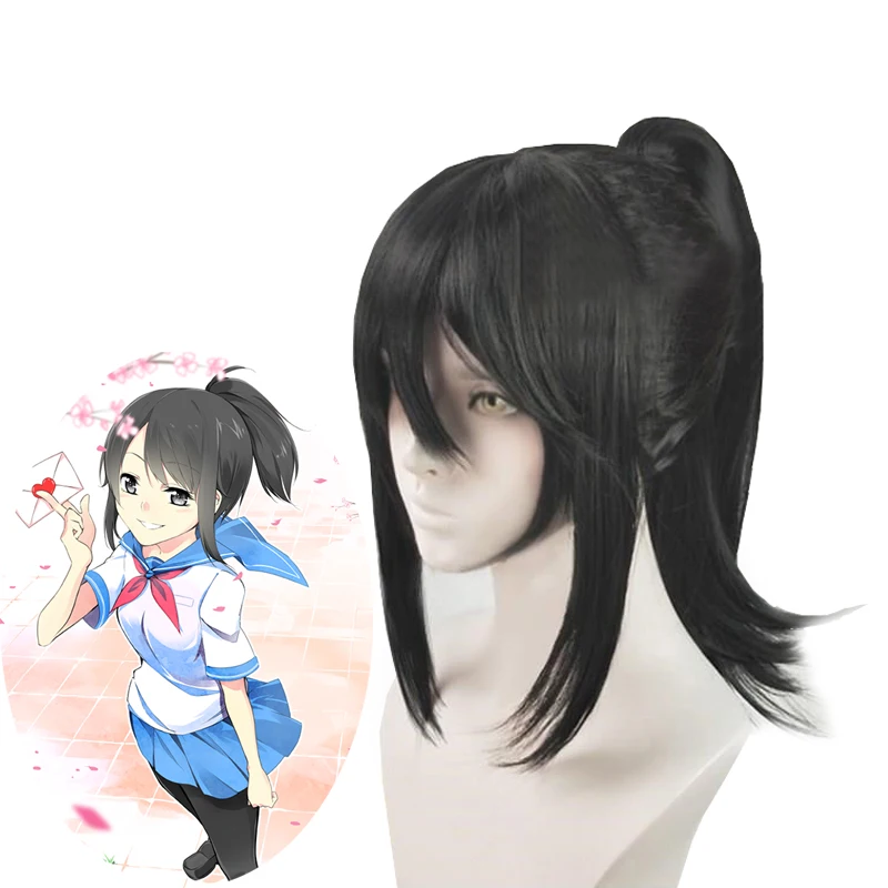 Games Yandere Simulator Ayano Aishi Cosplay hairwear Black Synthetic Removable Ponytail wig wig cap
Games Yandere Simulator Ayano Aishi Cosplay hairwear Black Synthetic Removable Ponytail wig wig cap