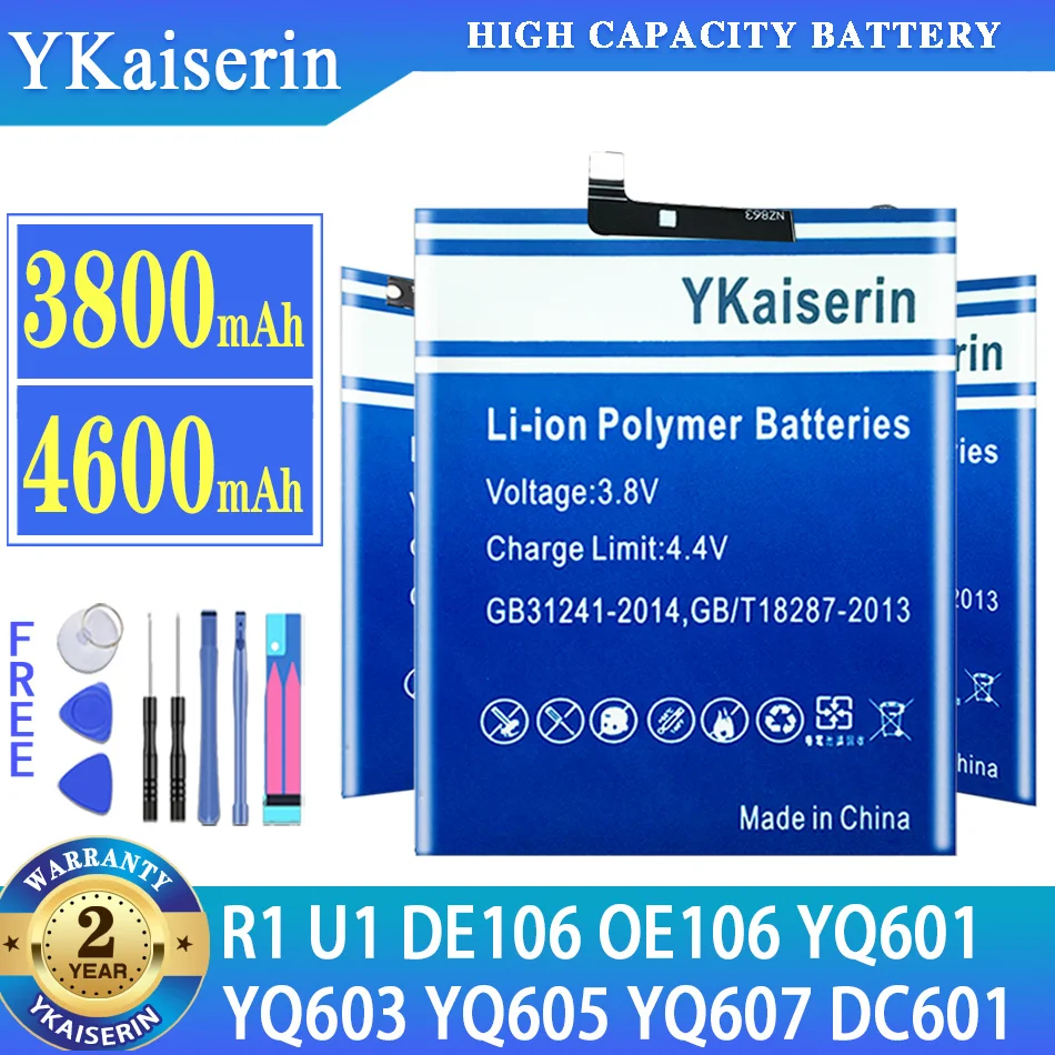 YKaiserin Battery For Smartisan R1 U1 DE106 OE106 Revolution One YQ601 YQ603 YQ605 YQ607 DC601 mobile phone Batterij Free Tools
YKaiserin Battery For Smartisan R1 U1 DE106 OE106 Revolution One YQ601 YQ603 YQ605 YQ607 DC601 mobile phone Batterij Free Tools