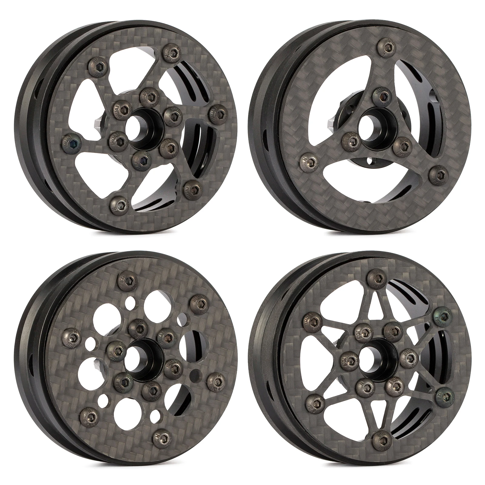Ultralight 1.9 Carbon Fiber Portal Beadlock Wheels Rims for 1/10 RC Crawler Cheater Rigs GSPEED LCG Chassis Capra SCX10 Pro TRX4
Ultralight 1.9 Carbon Fiber Portal Beadlock Wheels Rims for 1/10 RC Crawler Cheater Rigs GSPEED LCG Chassis Capra SCX10 Pro TRX4