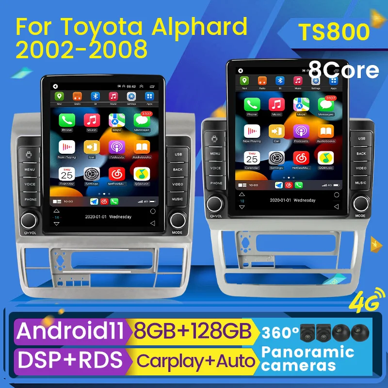 2 DIN Tesla Style IPS экран Android 11 автомобильный радиоприемник мультимедийный плеер для