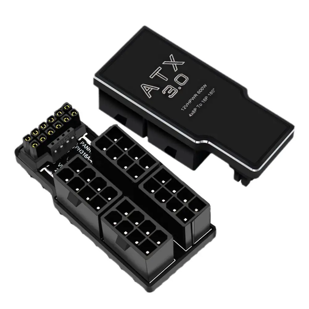 Адаптер питания ATX3.0 4x8Pin 6Pin папа 180 градусов угловой до 8Pin 6Pin мама преобразователь разъема для настольной графической карты
Адаптер питания ATX3.0 4x8Pin 6Pin папа 180 градусов угловой до 8Pin 6Pin мама преобразователь разъема для настольной графической карты