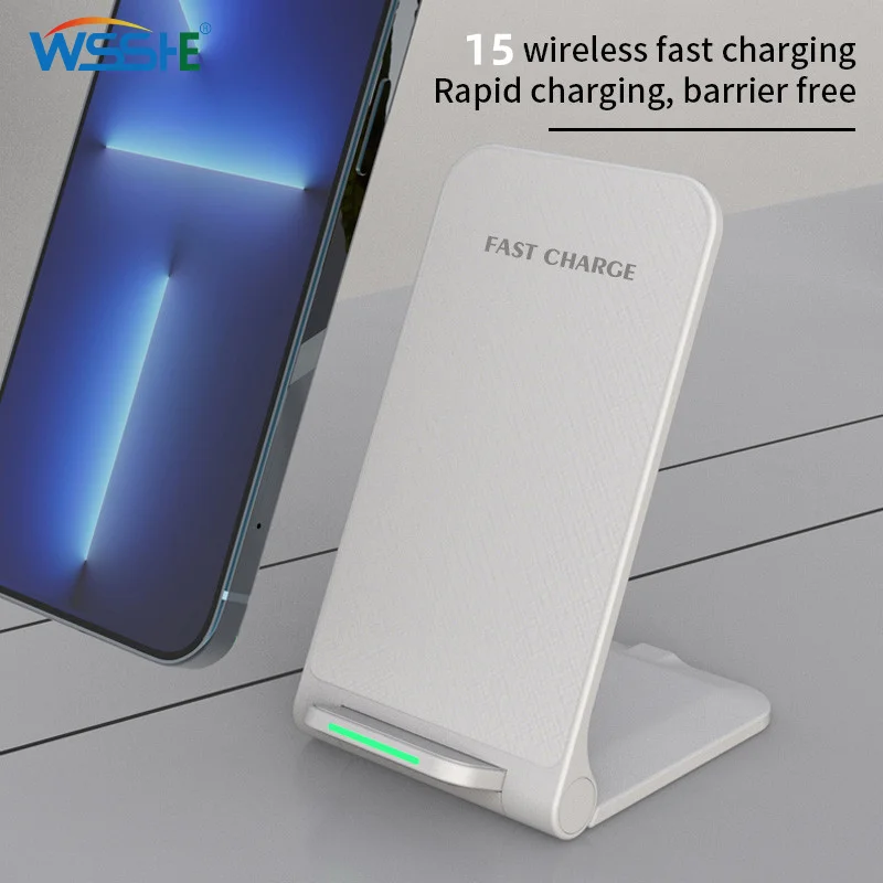 

15W Wireless Charger Stand Pad for IPhone 14 13 12 11 Pro X XS Max XR 8 Samsung S22 S21 Induction Fast Charging Dock Station