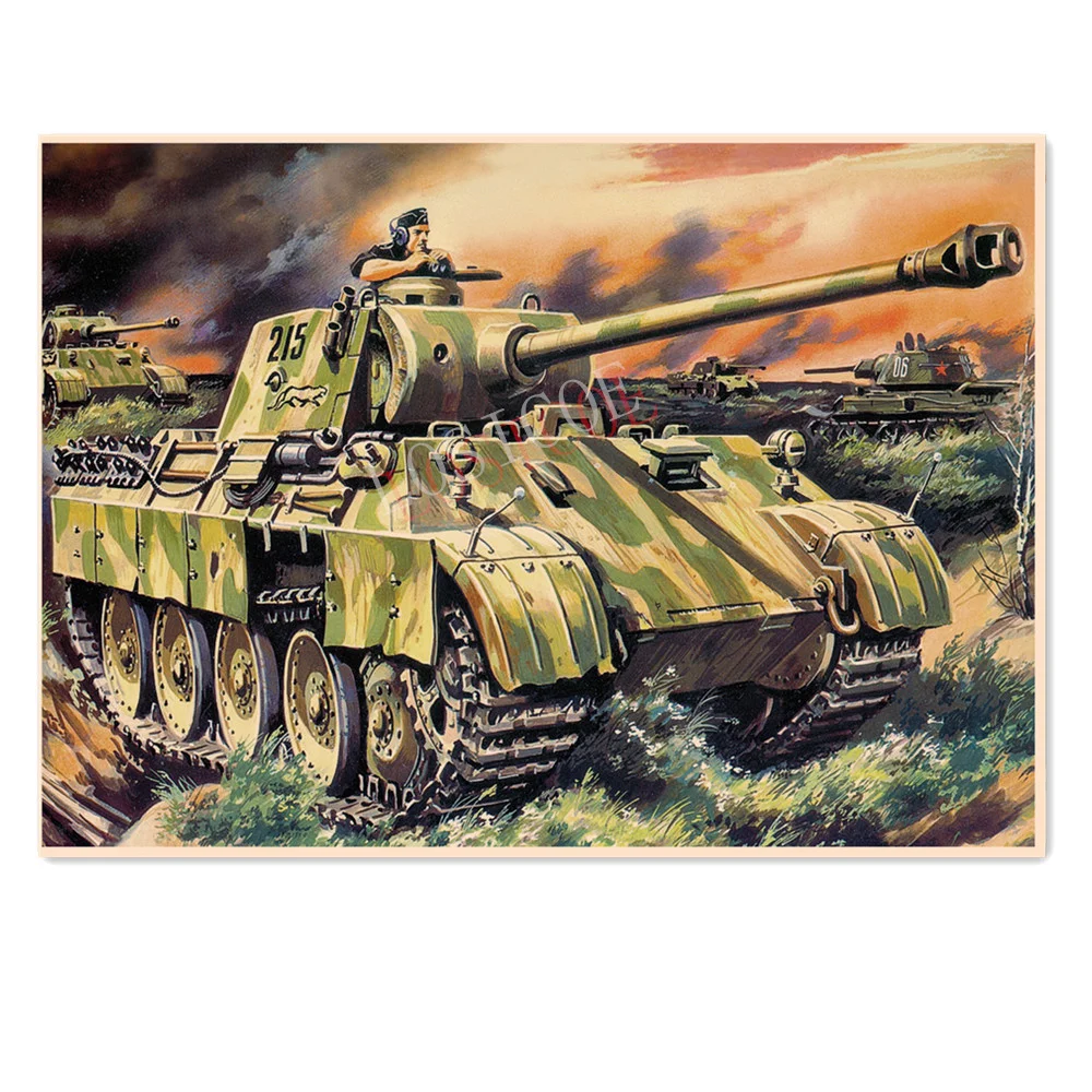Tank Battle Vintage WW II GER Wehrmacht Art Poster Heavy Armored Weapons Picture Retro Kraft Paper Print Painting Wall Sticker
Tank Battle Vintage WW II GER Wehrmacht Art Poster Heavy Armored Weapons Picture Retro Kraft Paper Print Painting Wall Sticker