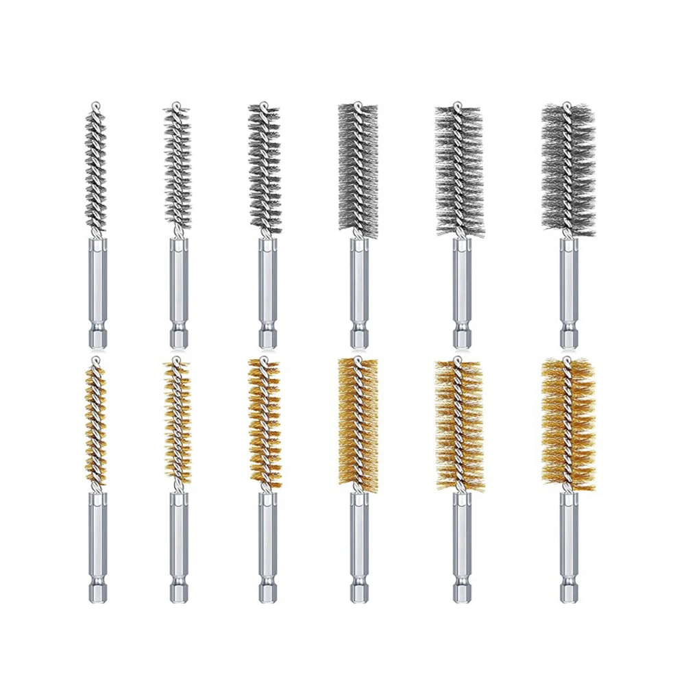 12/24Pcs Steel Wire Hole Brush Set 8/10/12/15/17/19mm Cleaning Polishing Removing Paint Rust Electric Impact Drill Power Tool
12/24Pcs Steel Wire Hole Brush Set 8/10/12/15/17/19mm Cleaning Polishing Removing Paint Rust Electric Impact Drill Power Tool