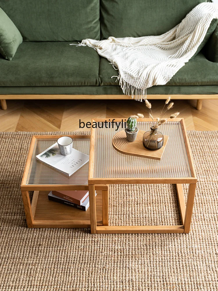 zqPewter Cherry Solid Wood Tea Table Nordic and Japanese Style Glass Modern Simple Square Combination
zqPewter Cherry Solid Wood Tea Table Nordic and Japanese Style Glass Modern Simple Square Combination