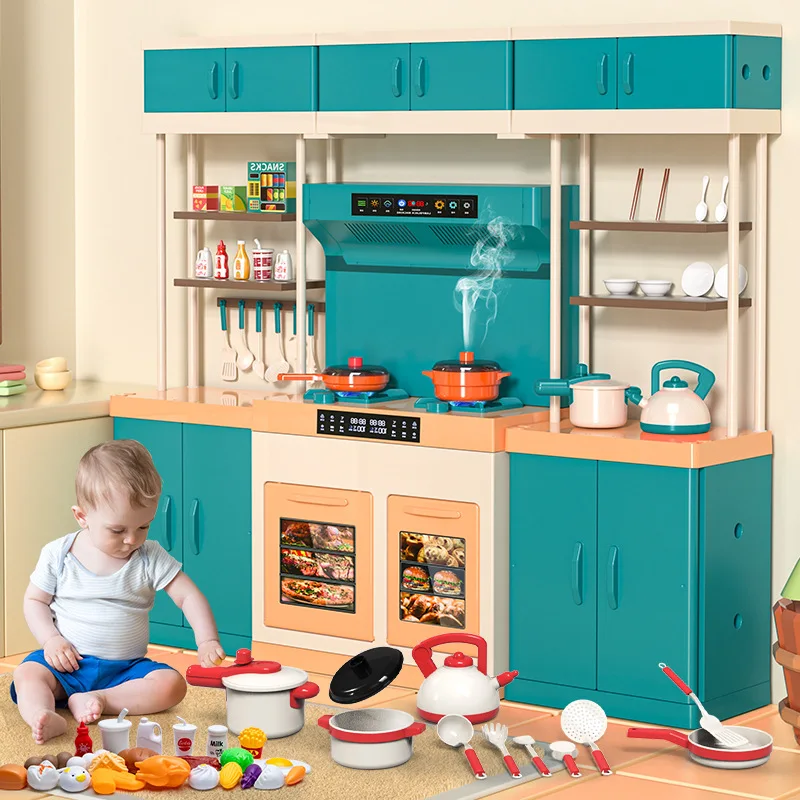 Children's Play House Kitchen Toys Set With Light Sound Effects Simulation Stove Cabinets Children's Christmas Gifts
Children's Play House Kitchen Toys Set With Light Sound Effects Simulation Stove Cabinets Children's Christmas Gifts