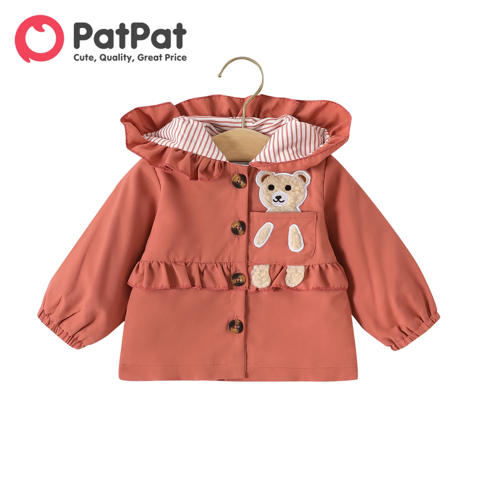 Однобортное пальто с капюшоном и длинным рукавом, с вышивкой
Однобортное пальто с капюшоном и длинным рукавом, с вышивкой