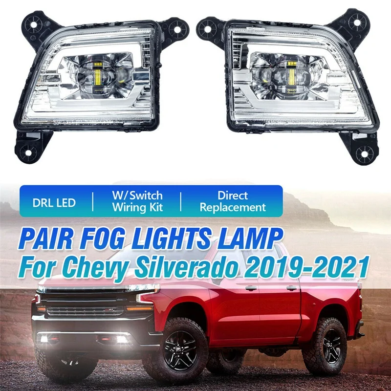 New1 Pair Replacement Bumper LED DRL Clear Lens Fog Light Assembly Fit for for Chevy Silverado 2019 2020 2021
New1 Pair Replacement Bumper LED DRL Clear Lens Fog Light Assembly Fit for for Chevy Silverado 2019 2020 2021