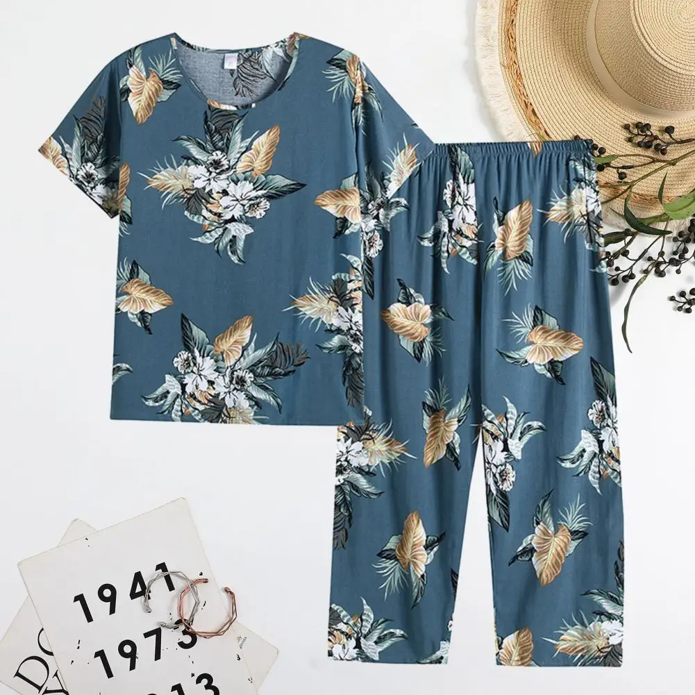 Pajamas Set Popular Soft O-neck Middle-aged Elderly Flower Print Loungewear Set Sleeping Costume Top Pants Set Pajamas Set
Pajamas Set Popular Soft O-neck Middle-aged Elderly Flower Print Loungewear Set Sleeping Costume Top Pants Set Pajamas Set