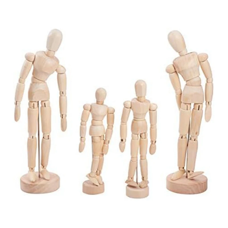 4Piece Wooden Manikin Blockhead Wood Artist Figure Doll Model For Sketch Charcoal Home Office Desk Decoration Gift
4Piece Wooden Manikin Blockhead Wood Artist Figure Doll Model For Sketch Charcoal Home Office Desk Decoration Gift