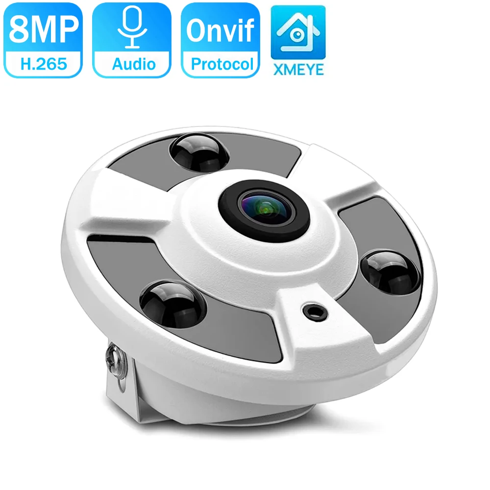 8MP 4K Ultra HD ONVIF IP Camera 1.7MM Fisheye Lens Panoramic Camera 180Degree Wide Angle Internal Audio Nightvision H.265 Xmeye
8MP 4K Ultra HD ONVIF IP Camera 1.7MM Fisheye Lens Panoramic Camera 180Degree Wide Angle Internal Audio Nightvision H.265 Xmeye