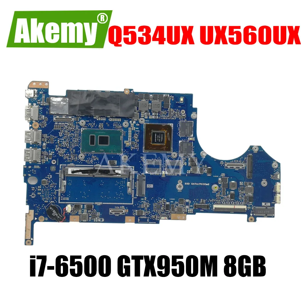Для Asus UX560U UX560UQK UX560UQ UX560UX Q534U Q534UX Q534UQ материнская плата для ноутбука i7-6500 процессор GTX950M 8GB-RAM
Для Asus UX560U UX560UQK UX560UQ UX560UX Q534U Q534UX Q534UQ материнская плата для ноутбука i7-6500 процессор GTX950M 8GB-RAM