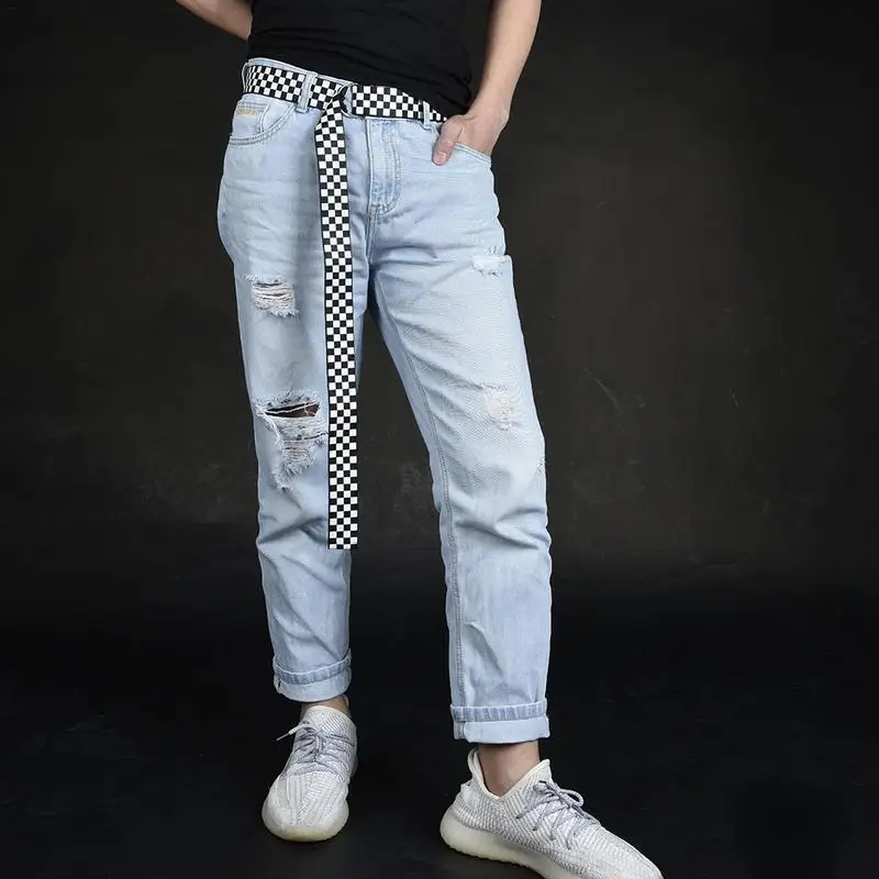 Fashion Punk Checkered Belt Waistband Long Black And White Plaid Checkerboard Couple Checkered Canvas Women Men Casual Belts
Fashion Punk Checkered Belt Waistband Long Black And White Plaid Checkerboard Couple Checkered Canvas Women Men Casual Belts