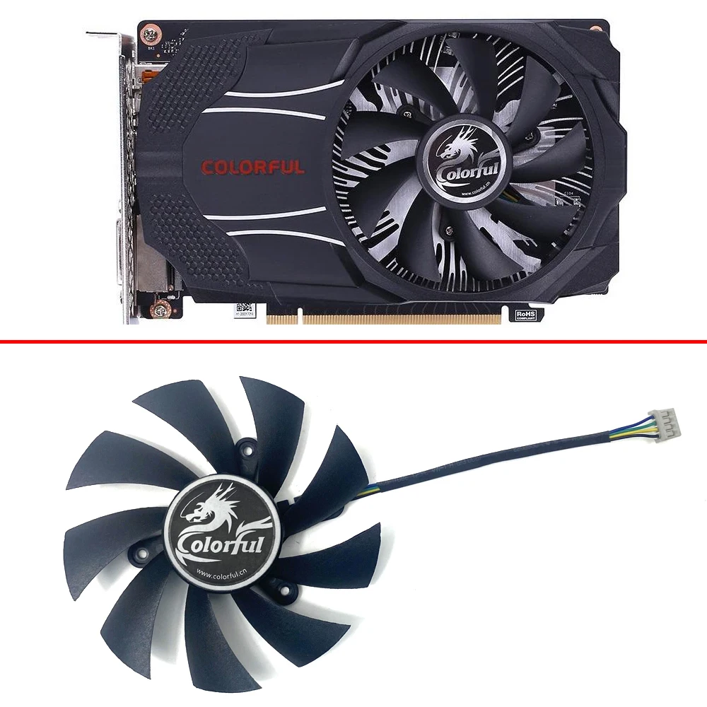 

Cooling Fan 85MM 4PIN DC12V GeForce GTX1650 GPU FAN For Colorful GeForce GTX 1650 Smart Shark LE GTX 1650 Green Video Card Fans
