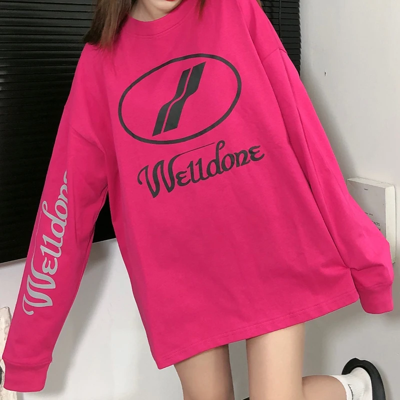 High Quality Red Sweatshirts Welldone Circle Logo Print Arm Silver Print We11Done Pullover Sweatshirts
High Quality Red Sweatshirts Welldone Circle Logo Print Arm Silver Print We11Done Pullover Sweatshirts