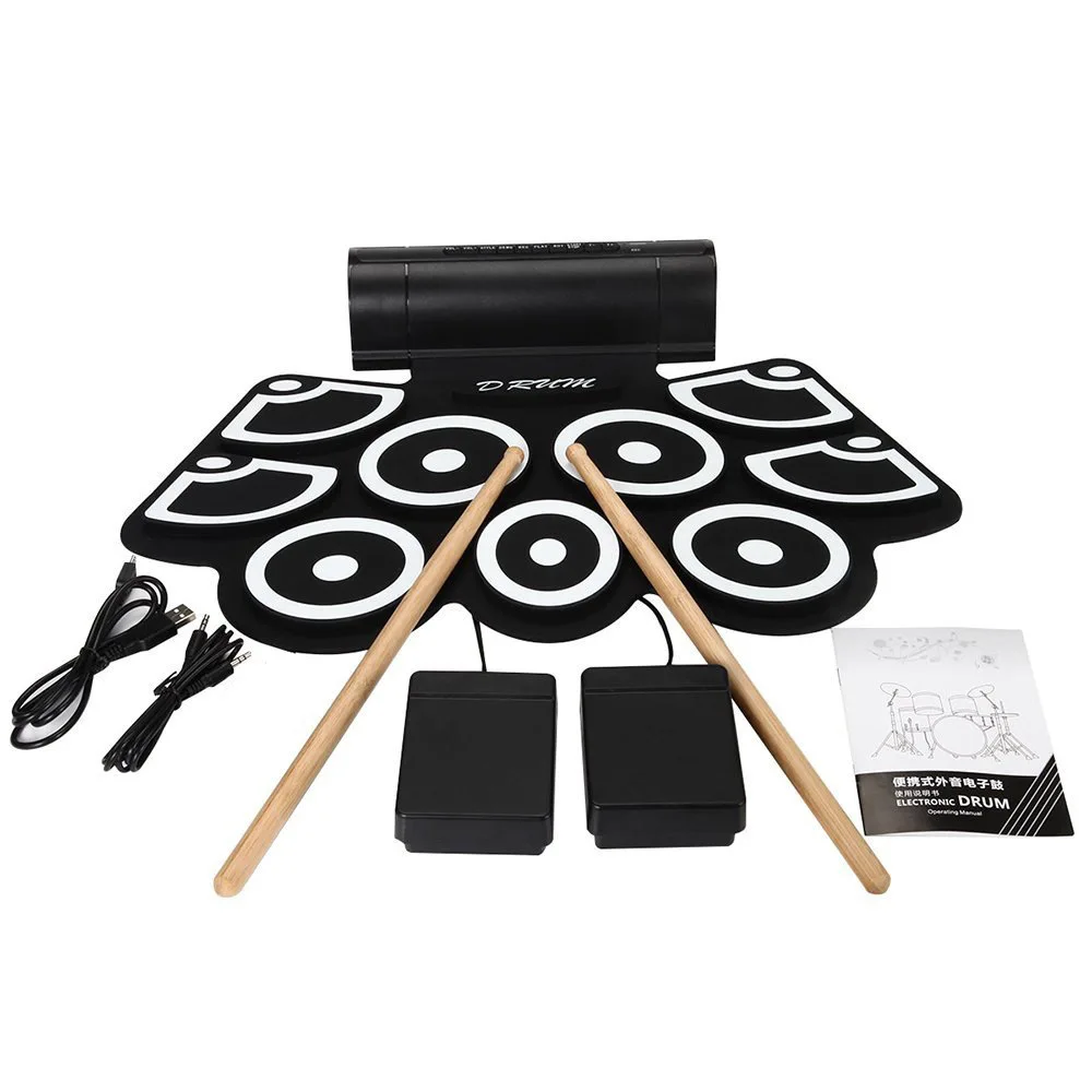Percussion Instrument MD760 Thickened Silicone Hand Roll Drum Drum Kit USB Electronic Drum 
Percussion Instrument MD760 Thickened Silicone Hand Roll Drum Drum Kit USB Electronic Drum