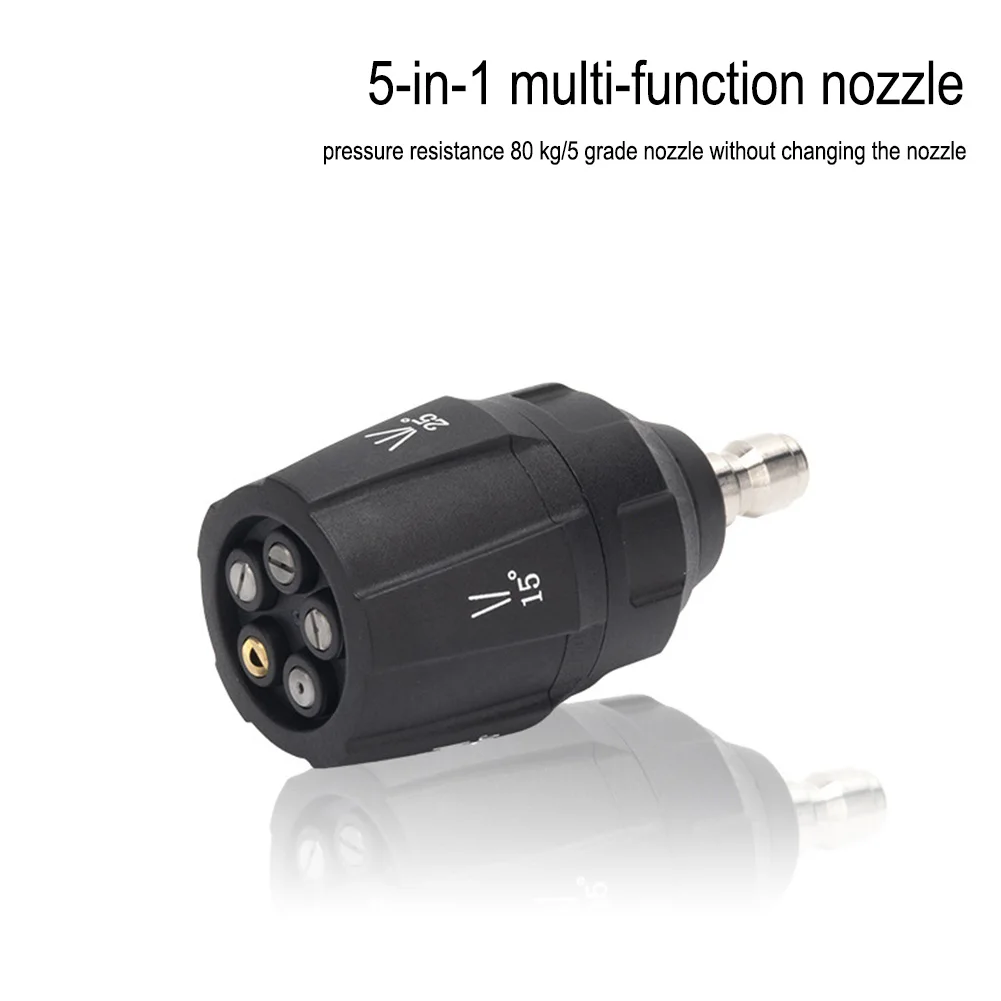 5 In 1 High-Pressure Sector Nozzle 1/4 Adjustable Quick Plug Car Washing Nozzle Connect Quick Realease Adaptor Car Washer
5 In 1 High-Pressure Sector Nozzle 1/4 Adjustable Quick Plug Car Washing Nozzle Connect Quick Realease Adaptor Car Washer