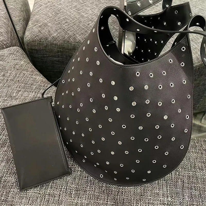 Oval Shape Underarm Tote Bag For Women Luxury Designer Handbag And Purse 2023 New In Fashion Rivet Hollow Out Decorate Shoulder
Oval Shape Underarm Tote Bag For Women Luxury Designer Handbag And Purse 2023 New In Fashion Rivet Hollow Out Decorate Shoulder