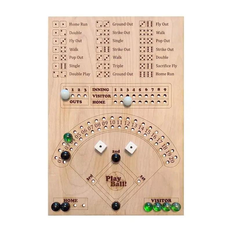 Dice Board Game Creative Wooden Tabletop Baseball Board Game Interactive Double Battle Table Game Fun Sports Toy For Kids Adults
Dice Board Game Creative Wooden Tabletop Baseball Board Game Interactive Double Battle Table Game Fun Sports Toy For Kids Adults