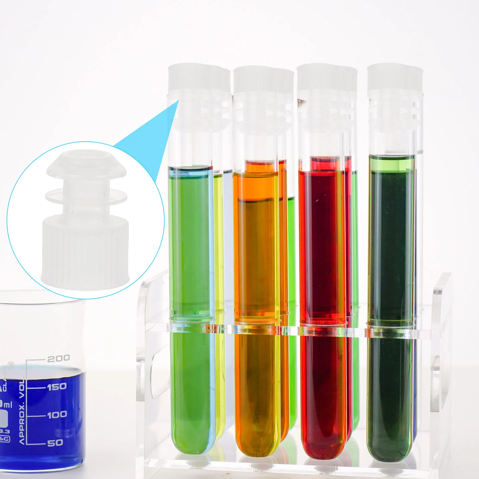 100 Pcs Test Tube Stopper Solid Plastic Plug Sealing Tubes Bottle Plugs Cylinder Rubber cone
100 Pcs Test Tube Stopper Solid Plastic Plug Sealing Tubes Bottle Plugs Cylinder Rubber cone