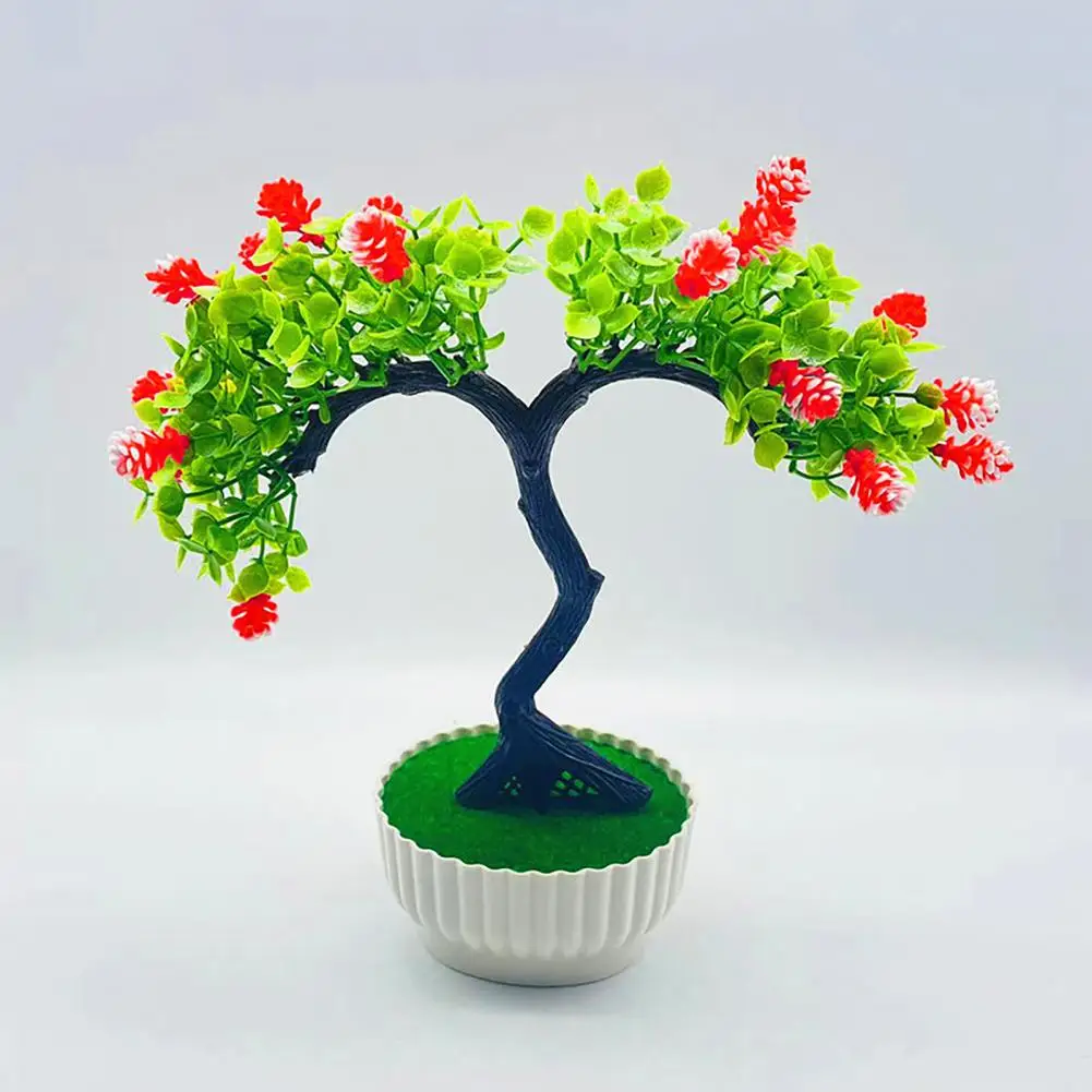 

Utility Artificial Plant Compact with Pine Cones Desktop Fake Flower Bonsai Colorful Artificial Bonsai Household Supplies