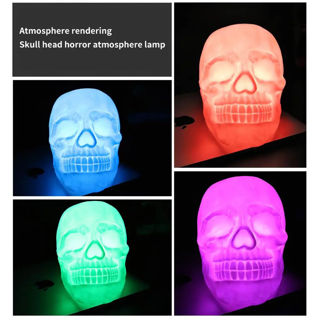 Skull Night Lamp White Professional Lightweight USB Rechargeable Colorful Lighting Remote Control Decoration Lamps Home
Skull Night Lamp White Professional Lightweight USB Rechargeable Colorful Lighting Remote Control Decoration Lamps Home