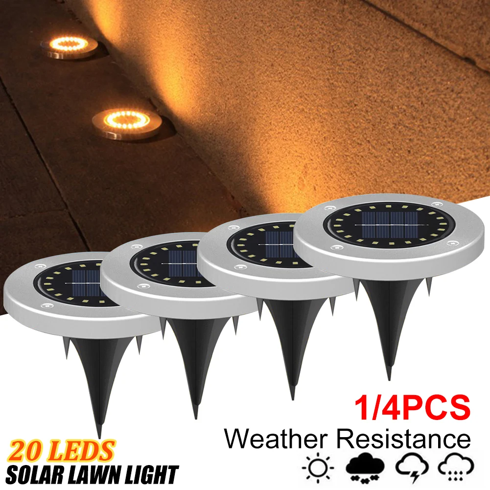 20LED Solar Power Disk Light Outdoor Garden Solar Underground Light Deck Light Spotlight Buried Solar Led Lamp Garden Decoration
20LED Solar Power Disk Light Outdoor Garden Solar Underground Light Deck Light Spotlight Buried Solar Led Lamp Garden Decoration