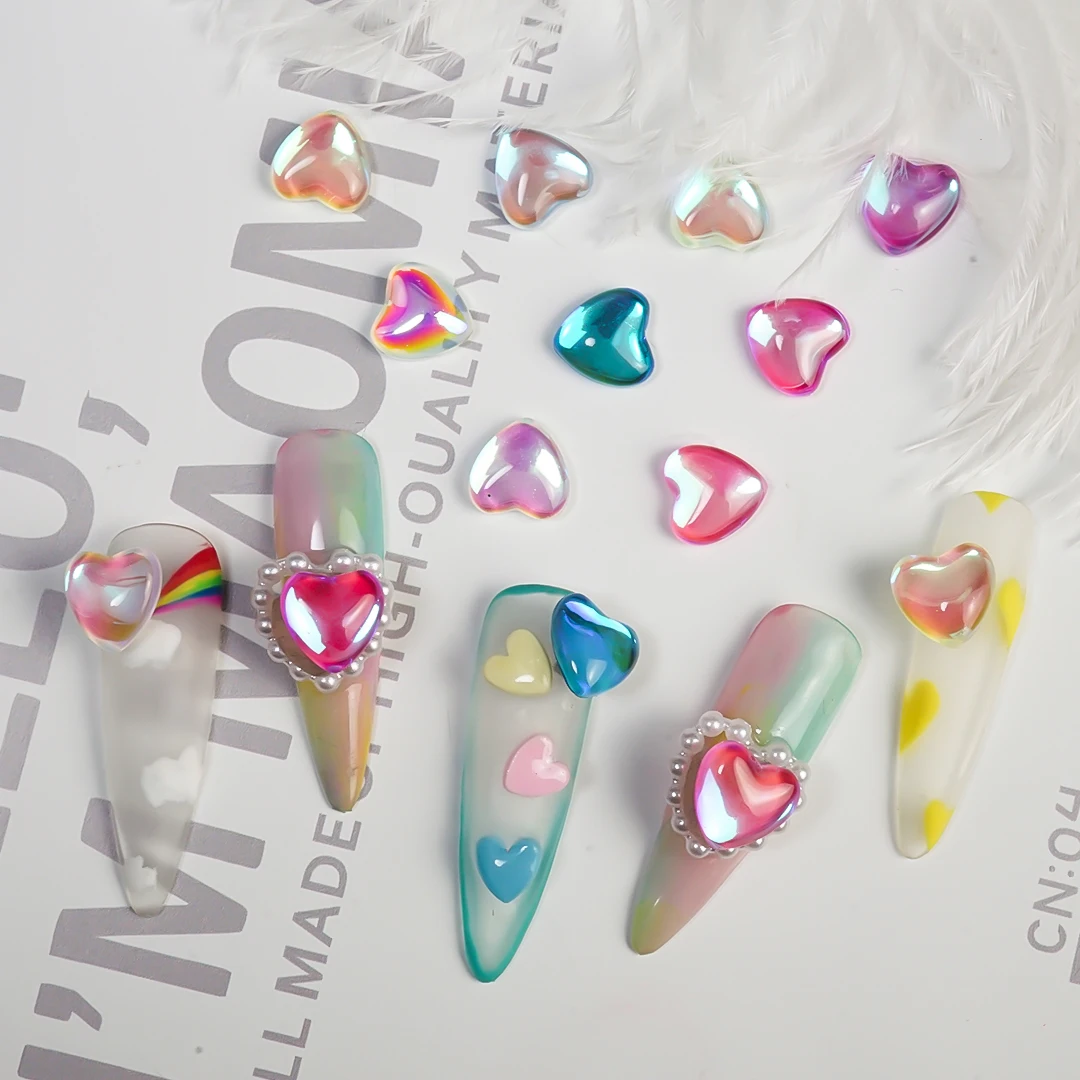 Nail Charms Flatback Rhinestone Heart Love Shape Colorful Crystal Glitter 3D Press on Nails Parts Art Decoration Manicure
Nail Charms Flatback Rhinestone Heart Love Shape Colorful Crystal Glitter 3D Press on Nails Parts Art Decoration Manicure